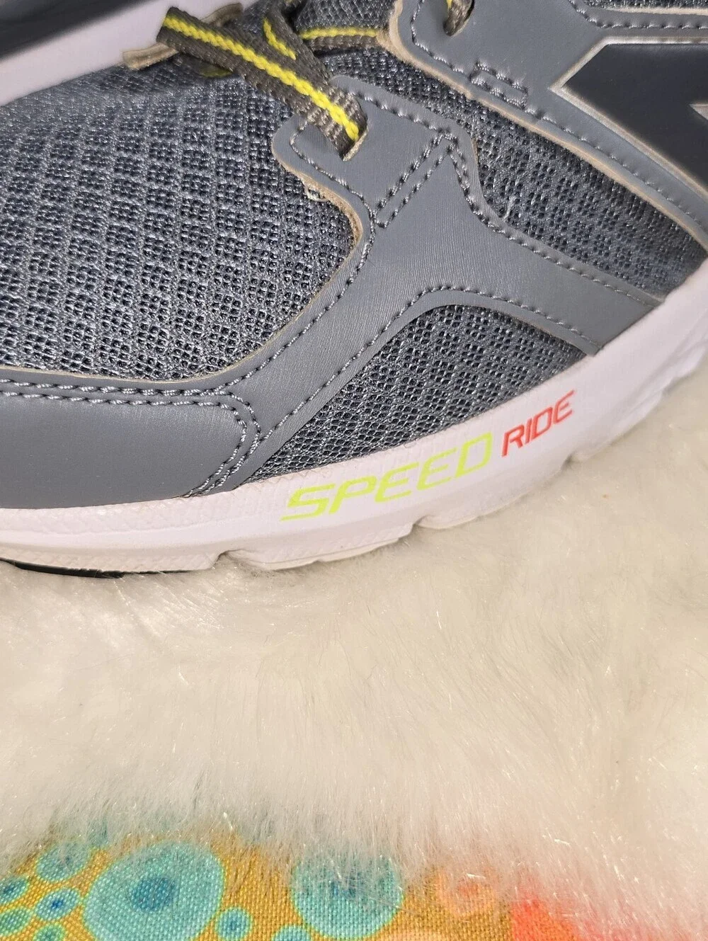 New Balance Speed Ride Men's Gray &  Neon Lime Accent Running Shoes